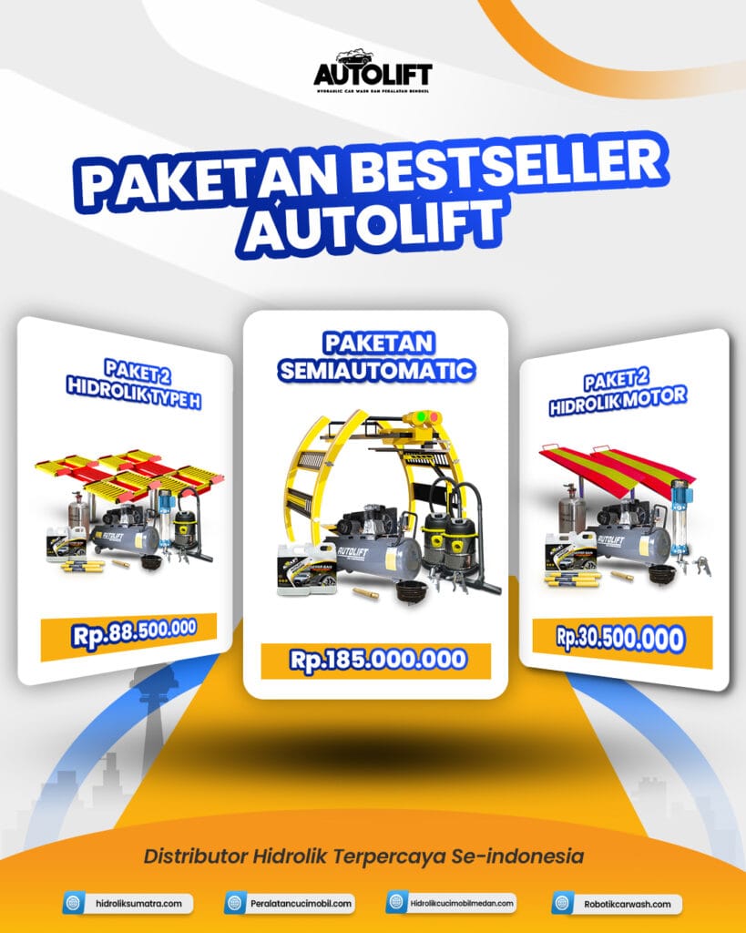 Paket Hidrolik Bestseller: Pilihan Terbaik Untuk Usaha Cuci Mobil modern